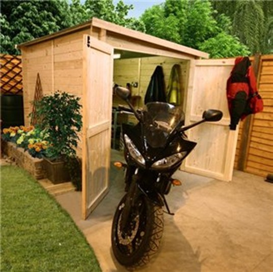 Metal cheap motorbike shed