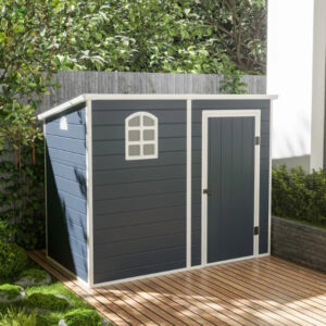 Jasmine 8x5ft Plastic Pent Shed with Foundation Kit